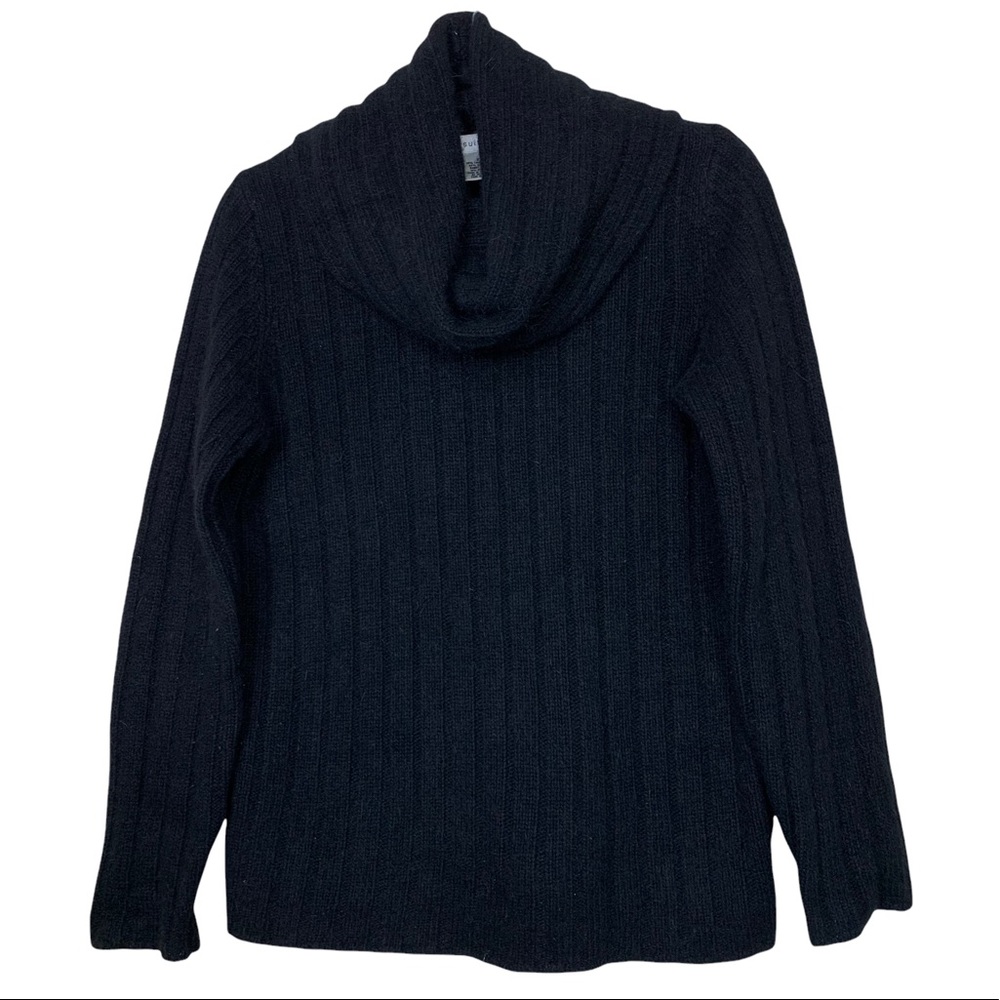 Pursuits Ltd Wool Angora Cowl Neck Black Super Soft Knit Comfy Warm Sweater S